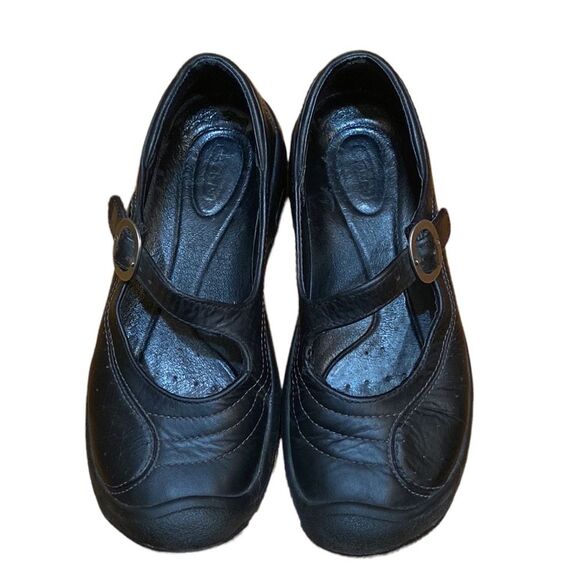 Keen Presidio Black Leather Cross Strap Mary Janes Sz 5.5 - Picture 15 of 15
